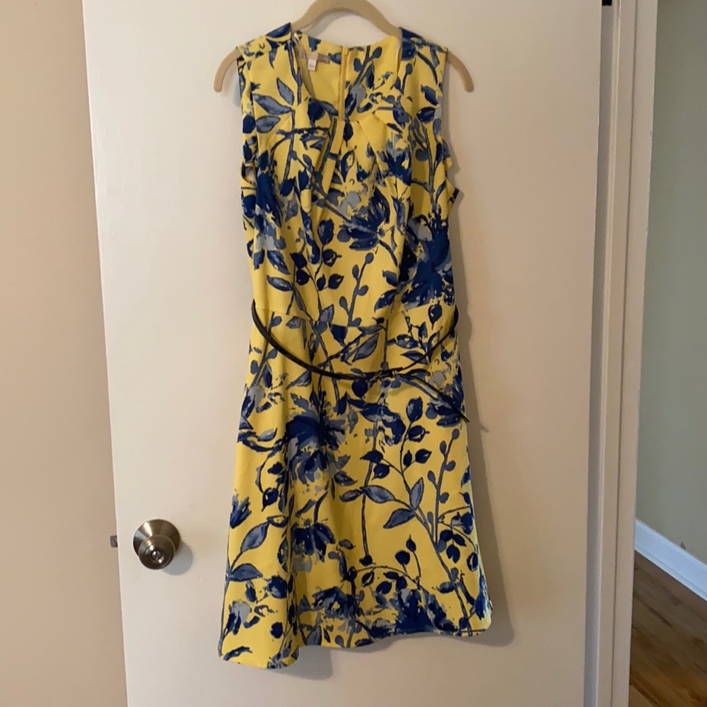 Dressbarn Floral Belted Dress